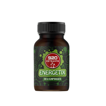 Front view of 920 Extracts Energetix Capsule bottle