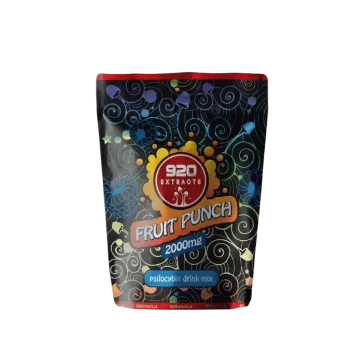 Front view of Fruit Punch psilocybin drink mix