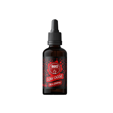 Front view of 920 Extracts Low Dose Drops bottle