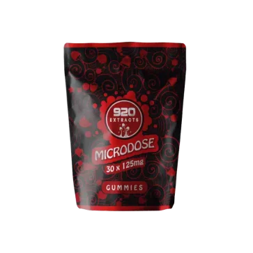 Front view of 920 Extracts psilocybin microdose gummies