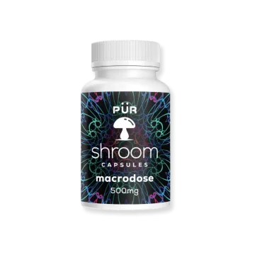 Front view of PUR Macro Shroom Capsules bottle